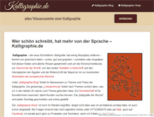 Tablet Screenshot of kalligraphie.de
